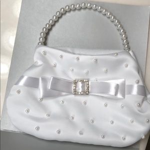 🌺 Sweet Satin Flower Girls Wedding Purse